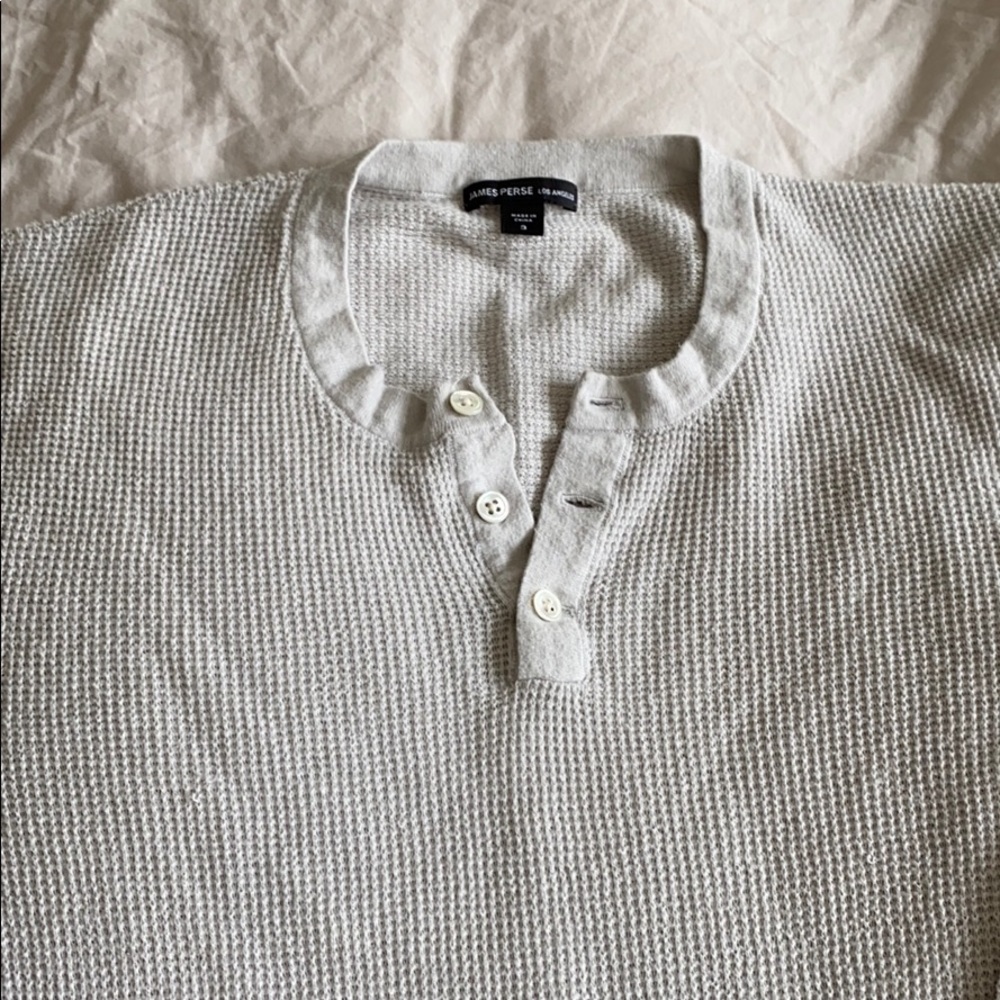James Perse long sleeve waffle shirt